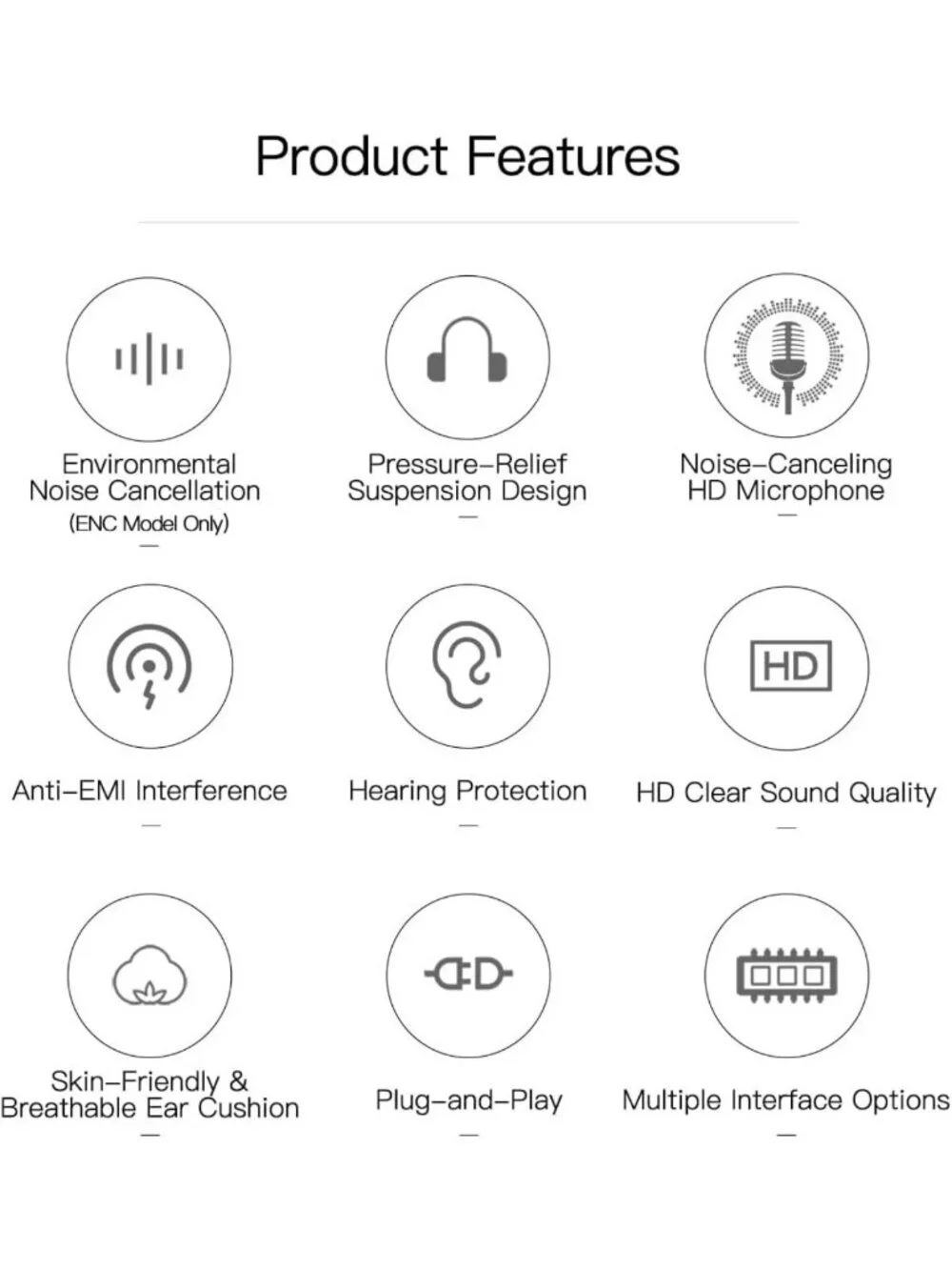 Single Ear Noise Cancelling Desk Phone Headset - Compatible with IP Phones